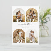 4 Foto-Torbogen Save The Date Hochzeitsankündigung (Stehend Vorderseite)