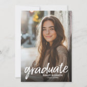 4 Foto Trendy Graduation Party - vertikal Einladung (Vorderseite)