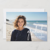 4 Foto Trendy Moderner Abschluss Einladung (Vorderseite)