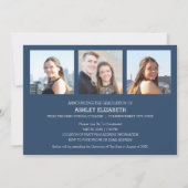 4 Foto Trendy Script Graduation Party Einladung (Rückseite)