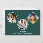 4-Foto-Uhr-Karte zum Jahresvergnügen wechseln Einladung (Rückseite)