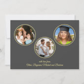 4-Foto-Uhr-Karte zum Jahresvergnügen wechseln Einladung (Rückseite)