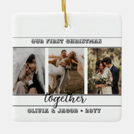 4 Foto Unsere ersten Weihnachten zusammen Imitate  Keramikornament