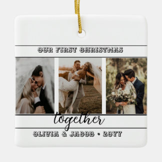 4 Foto Unsere ersten Weihnachten zusammen Imitate Keramikornament