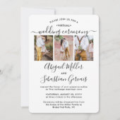 4 Foto Virtual Wedding Livestream Long Distance Einladung (Vorderseite)