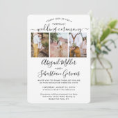 4 Foto Virtual Wedding Livestream Long Distance Einladung (Stehend Vorderseite)