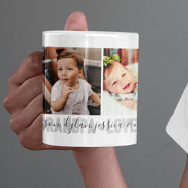 4-Foto von Love You Grandpa Grandchildren’s Names Kaffeetasse