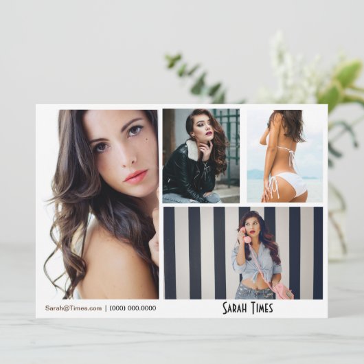 4 Foto-vorbildliche Einladung (Stehend Vorderseite)