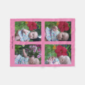 4 Foto-Vorlage in Pink Baby Fleece Blanket (Vorderseite (Horizontal))