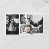 4 Foto Wedding Collage Fotograf QR Code Visitenkarte (Rückseite)