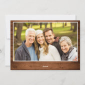 4 FOTO Weihnachten Rustic Brown Wood Gruß Boho (Rückseite)