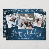 4 FOTO Weihnachten Rustikal Blauer Wald Gruß (Vorne/Hinten)