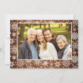 4 FOTO Weihnachten Rustikal Braun Holz Gruß (Rückseite)