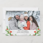 4 FOTO Weihnachten Rustikale Birch Bark Gruß (Rückseite)