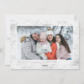 4 FOTO Weihnachten Rustikale Birch Bark Gruß (Rückseite)