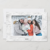 4 FOTO Weihnachten Rustikale Birch Bark Gruß (Rückseite)