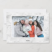 4 FOTO Weihnachten Rustikale Birch Bark Gruß (Rückseite)