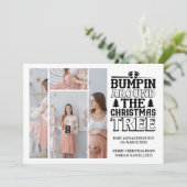 4 Foto Weihnachtsbaum Schwangerschaft Ankündigung (Stehend Vorderseite)