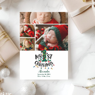 4 Foto Weihnachtsbaumleuchten Erste Weihnachtsfeie Feiertagskarte