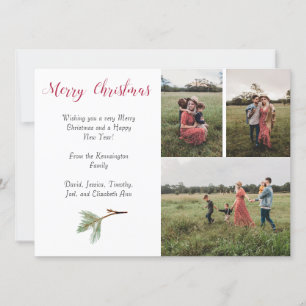 4 Foto Weihnachtskarte und Textzimmer Ankündigung