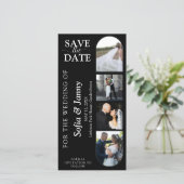 4 Fotoautomaten-Stil Hochzeit "Save the Date"-Lese Save The Date (Stehend Vorderseite)