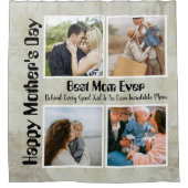 4 FotoCollage Beste Mama je Duschvorhang (Vorderseite)