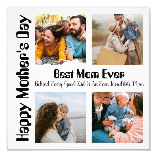 4 FotoCollage Beste Mama je Fotodruck (Vorne)