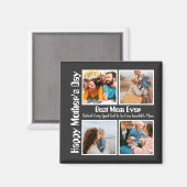4 FotoCollage Beste Mama je Magnet (Vorderseite/Rückseite)