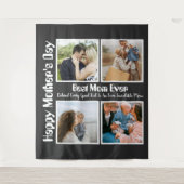 4 FotoCollage Beste Mama je Wandteppich (Vorderseite)