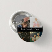 4 FotoCollage Beste Opa je Button (Vorne & Hinten)