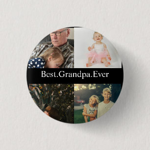 4 FotoCollage Beste Opa je Button