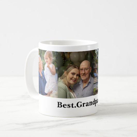 4 FotoCollage Beste Opa je Kaffeetasse (Vorderseite Links)