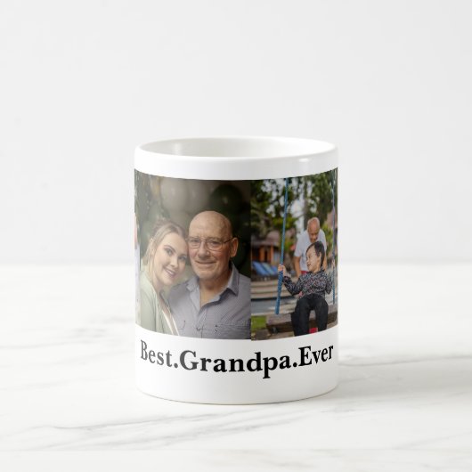 4 FotoCollage Beste Opa je Kaffeetasse (Mittel)