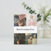 4 FotoCollage Beste Opa je Postkarte (Stehend Vorderseite)