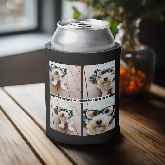 4 FotoCollage - BILDEN SIE IHRE HINTERGRUNDFARBE. Dosenkühler