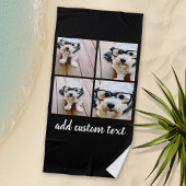 4 FotoCollage - BILDEN SIE IHRE HINTERGRUNDFARBE. Strandtuch