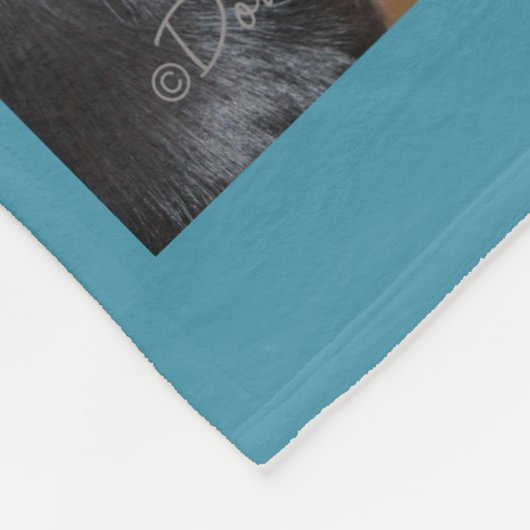 4 FotoCollage| Blauer Fleece Hundedecke (Ecke)