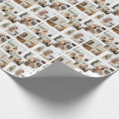 4 FotoCollage Custom Personalisiert Geschenkpapier (Ecke)