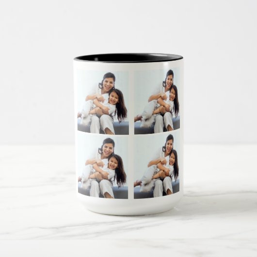 4 FotoCollage Custom Tasse (Zentrum)