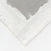 4 Fotocollage Familienname grau groß hinzufügen Fleecedecke (Ecke)