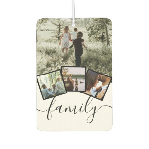 4 FotoCollage Family Personalisiert Custom Autolufterfrischer