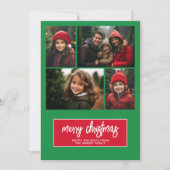 4 FotoCollage - Frohe Weihnachten Botanisches Rote (Vorderseite)