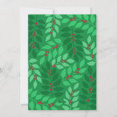 4 FotoCollage - Frohe Weihnachten Botanisches Rote (Rückseite)