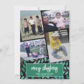 4 FotoCollage - Frohe Weihnachten Botanisches Schw (Vorderseite)