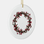 4 FotoCollage | Gewohnte Weihnachtsgrüße Keramik Ornament (Rechts)