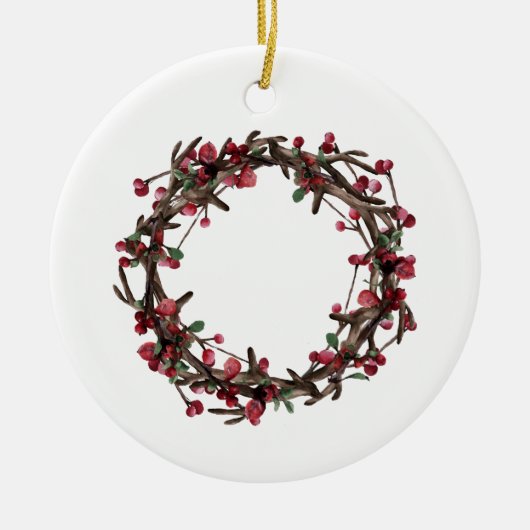 4 FotoCollage | Gewohnte Weihnachtsgrüße Keramik Ornament (Vorne)