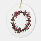 4 FotoCollage | Gewohnte Weihnachtsgrüße Keramik Ornament (Links)