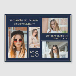 4 Fotocollage-Glückwunsch Graduate Magnetkarte