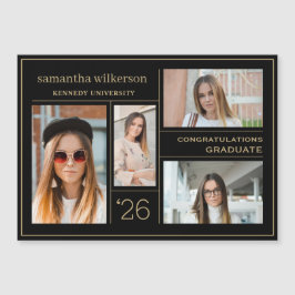4 Fotocollage-Glückwunsch Graduate Magnetkarte
