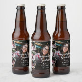 4 Fotocollage Graduation Party Bierflaschenetikett (Flaschen)